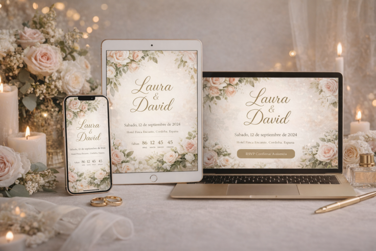 Invitación digital de boda 2026