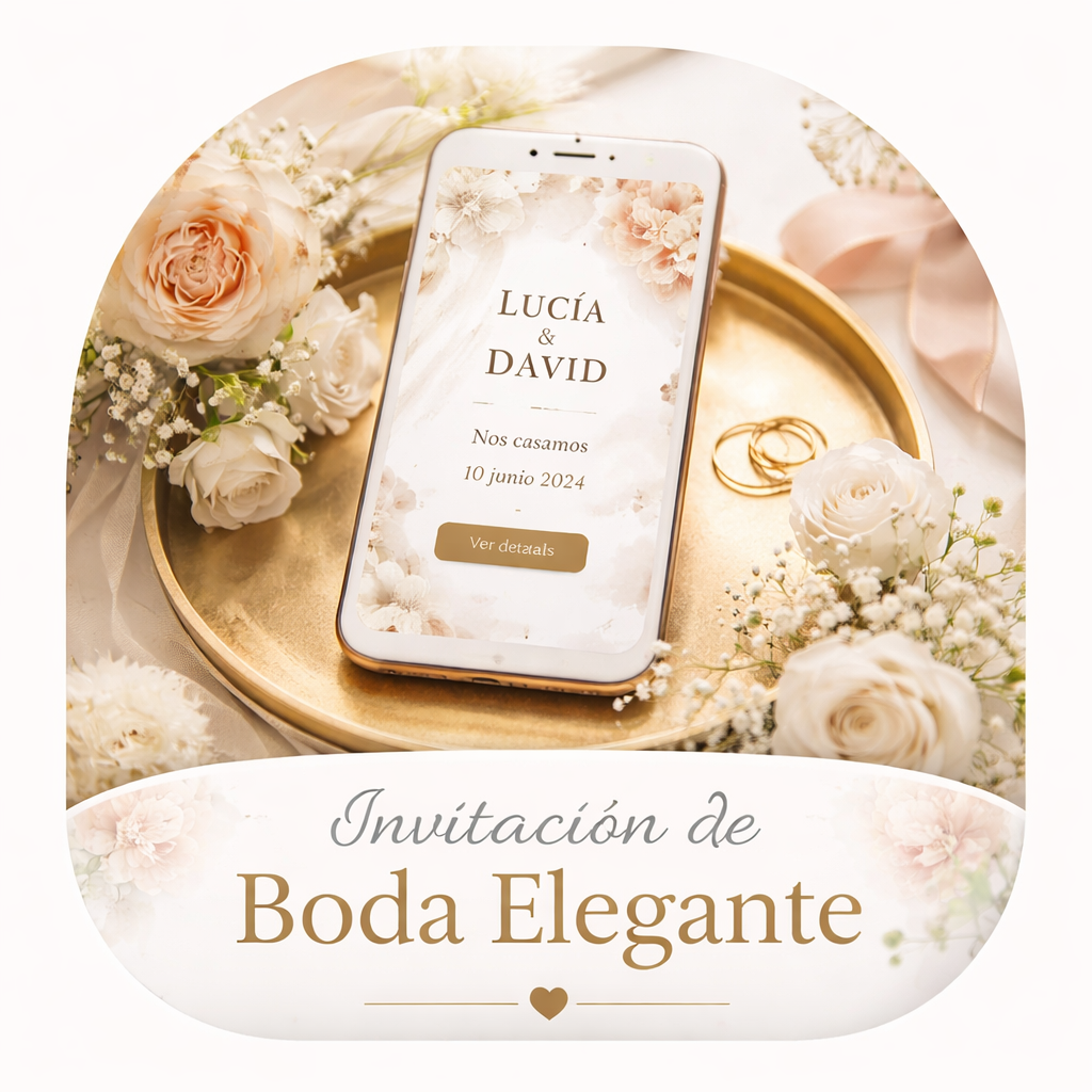 invitacion digital boda elegante
