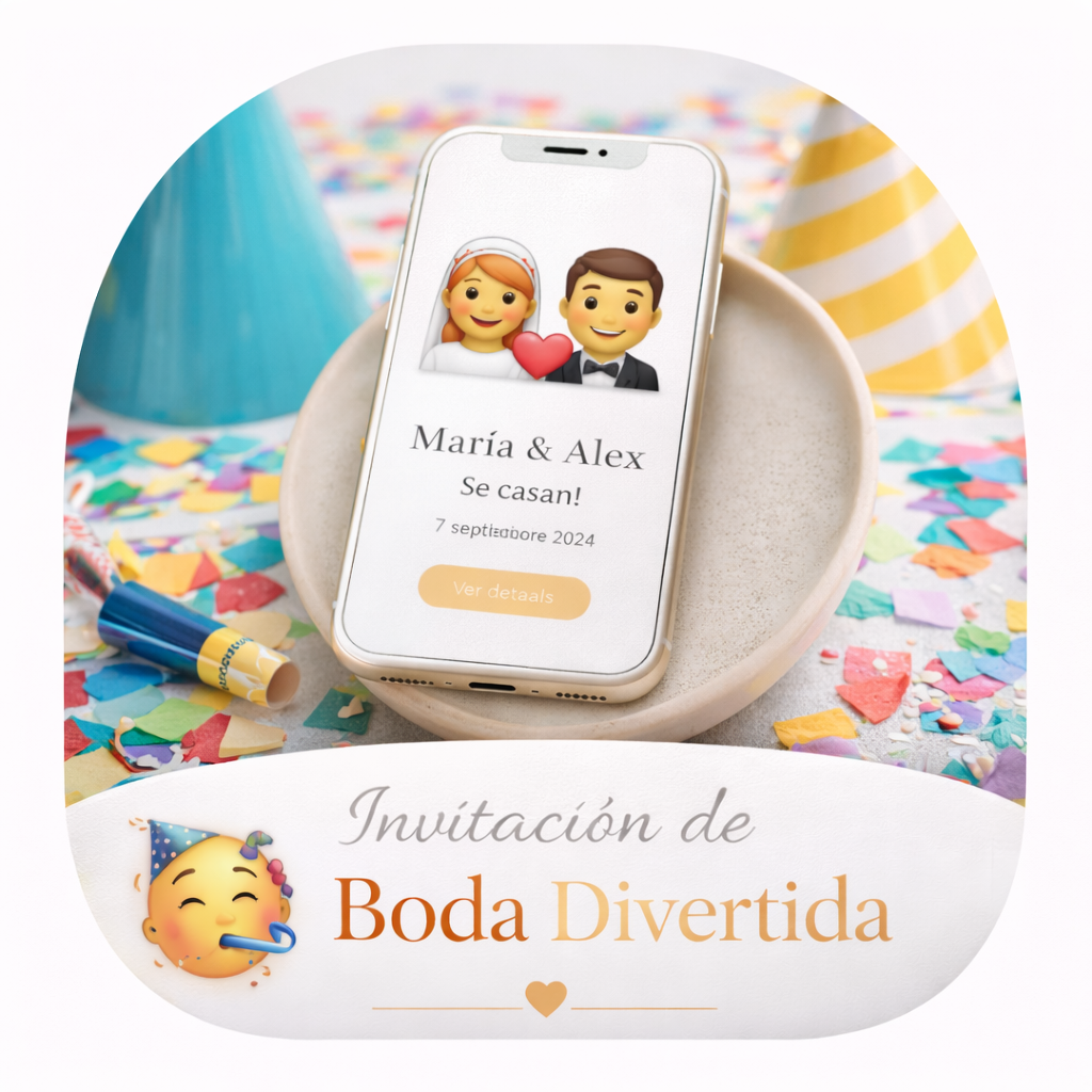 invitación de boda divertida